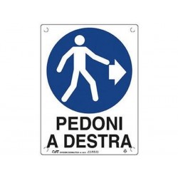 CARTELLO PEDONI A DESTRA