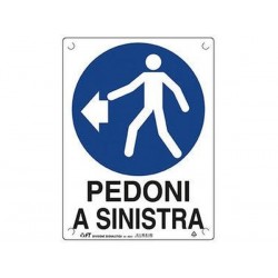 CARTELLO PEDONI A SINISTRA